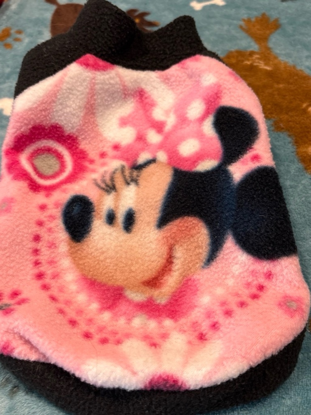 Disney Minnie Mouse Pink and Black Fleece Small Pet Pullover